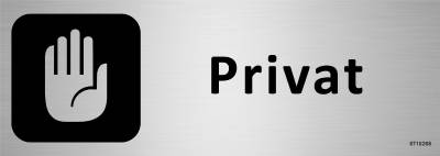 Product Image for SKYLT PRIVAT ALUMIN 225X80MM