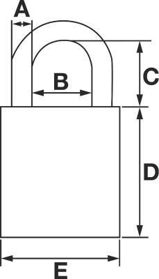 Product Image for Anchor Hänglås 350/45mm Tvilling Sb