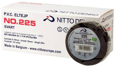 Product Image for Nitto Tejp El 225 Svart 19mmx20M